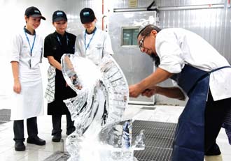 Ice Carving Room at University of Wollongong Malaysia (UOWM) for Culinary Arts Students