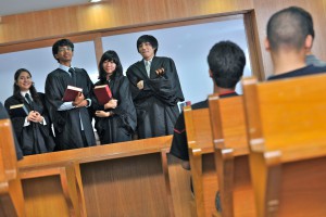 Law students at KDU College Moot Court
