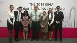 1st Runner Up in the 2014 Chartered Institute of Management Accounting (CIMA) GLOBAL Business Challenge Malaysia - Ali Atiq, Nikita Arabel Pironti, Kasimova Shafia and Veeresh Roy Joggesser, who are all third year BA (Hons) in Accounting and Finance students from Asia Pacific University (APU)