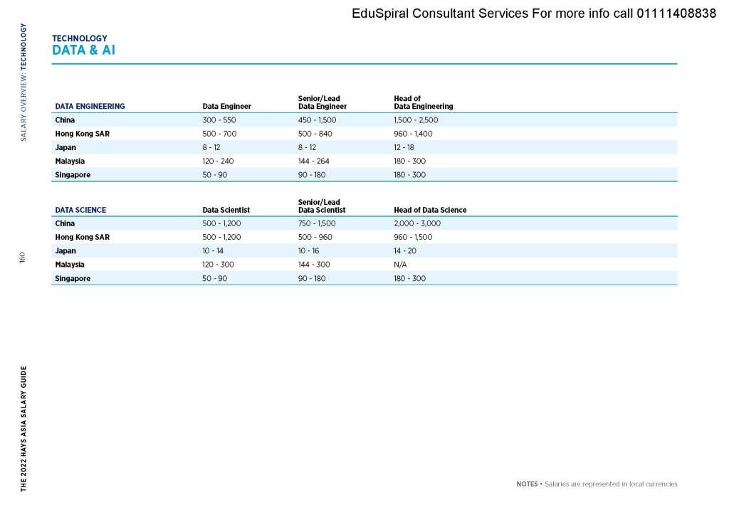 The 2022 Hays Asia Salary Guide - Technology (Data Science and Artificial Intelligence Ai)