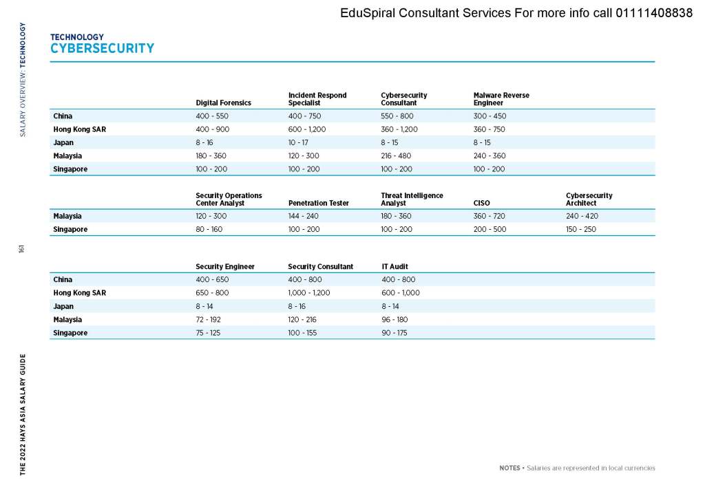 The 2022 Hays Asia Salary Guide - Technology (Cybersecurity)